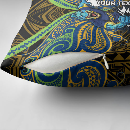 Custom Parramatta Eels Pillow Cover Eel Warrior Polynesia Islander Rugby Mascot