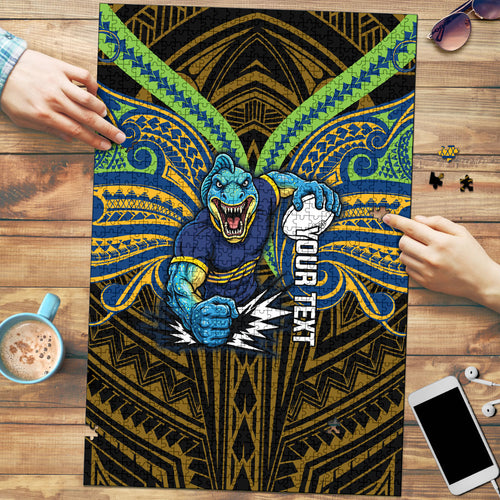 Custom Parramatta Eels Puzzle Eel Warrior Polynesia Islander Rugby Mascot