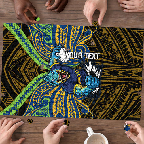 Custom Parramatta Eels Puzzle Eel Warrior Polynesia Islander Rugby Mascot