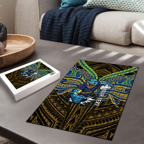 Custom Parramatta Eels Puzzle Eel Warrior Polynesia Islander Rugby Mascot