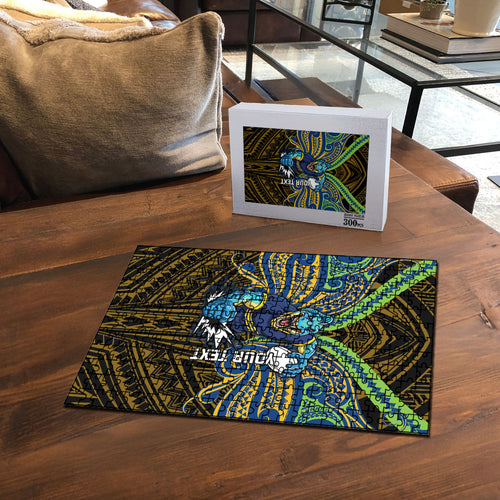 Custom Parramatta Eels Puzzle Eel Warrior Polynesia Islander Rugby Mascot