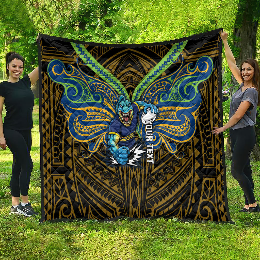 Custom Parramatta Eels Quilt Eel Warrior Polynesia Islander Rugby Mascot