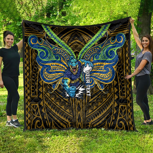 Custom Parramatta Eels Quilt Eel Warrior Polynesia Islander Rugby Mascot