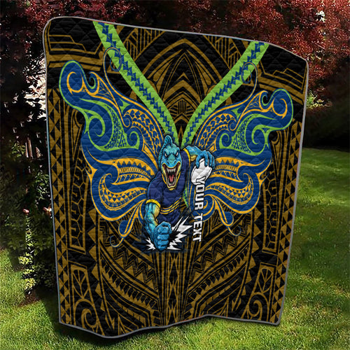 Custom Parramatta Eels Quilt Eel Warrior Polynesia Islander Rugby Mascot