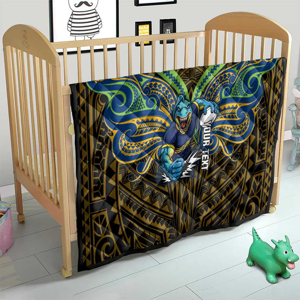 Custom Parramatta Eels Quilt Eel Warrior Polynesia Islander Rugby Mascot