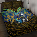 Custom Parramatta Eels Quilt Bed Set Eel Warrior Polynesia Islander Rugby Mascot