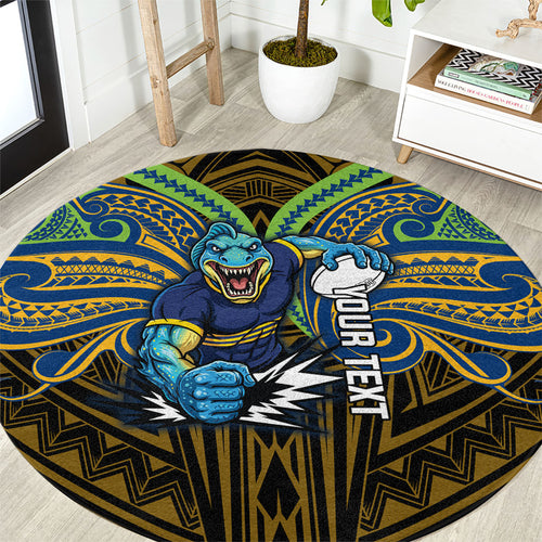 Custom Parramatta Eels Round Carpet Eel Warrior Polynesia Islander Rugby Mascot