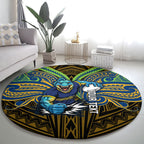 Custom Parramatta Eels Round Carpet Eel Warrior Polynesia Islander Rugby Mascot