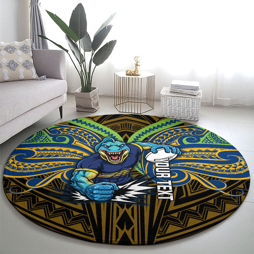 Custom Parramatta Eels Round Carpet Eel Warrior Polynesia Islander Rugby Mascot