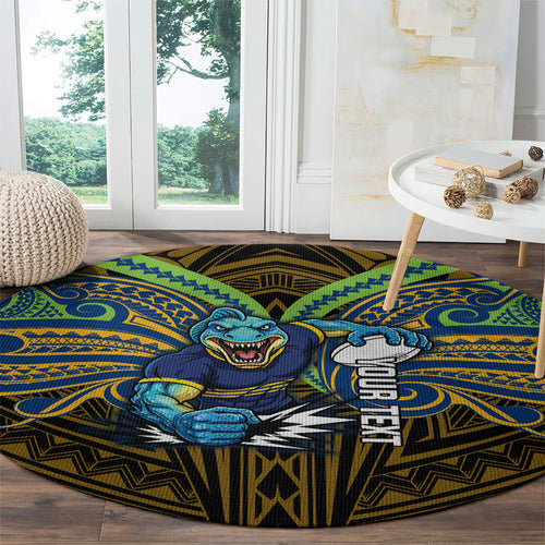 Custom Parramatta Eels Round Carpet Eel Warrior Polynesia Islander Rugby Mascot