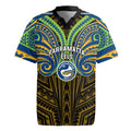Custom Parramatta Eels Rugby Jersey Eel Warrior Polynesia Islander Rugby Mascot