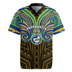 Custom Parramatta Eels Rugby Jersey Eel Warrior Polynesia Islander Rugby Mascot