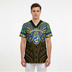 Custom Parramatta Eels Scrub Top Eel Warrior Polynesia Islander Rugby Mascot