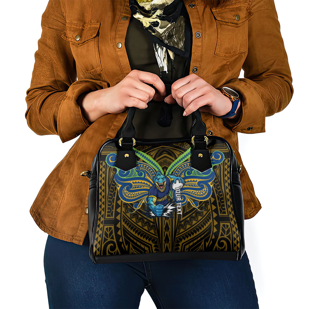 Custom Parramatta Eels Shoulder Handbag Eel Warrior Polynesia Islander Rugby Mascot