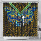 Custom Parramatta Eels Shower Curtain Eel Warrior Polynesia Islander Rugby Mascot