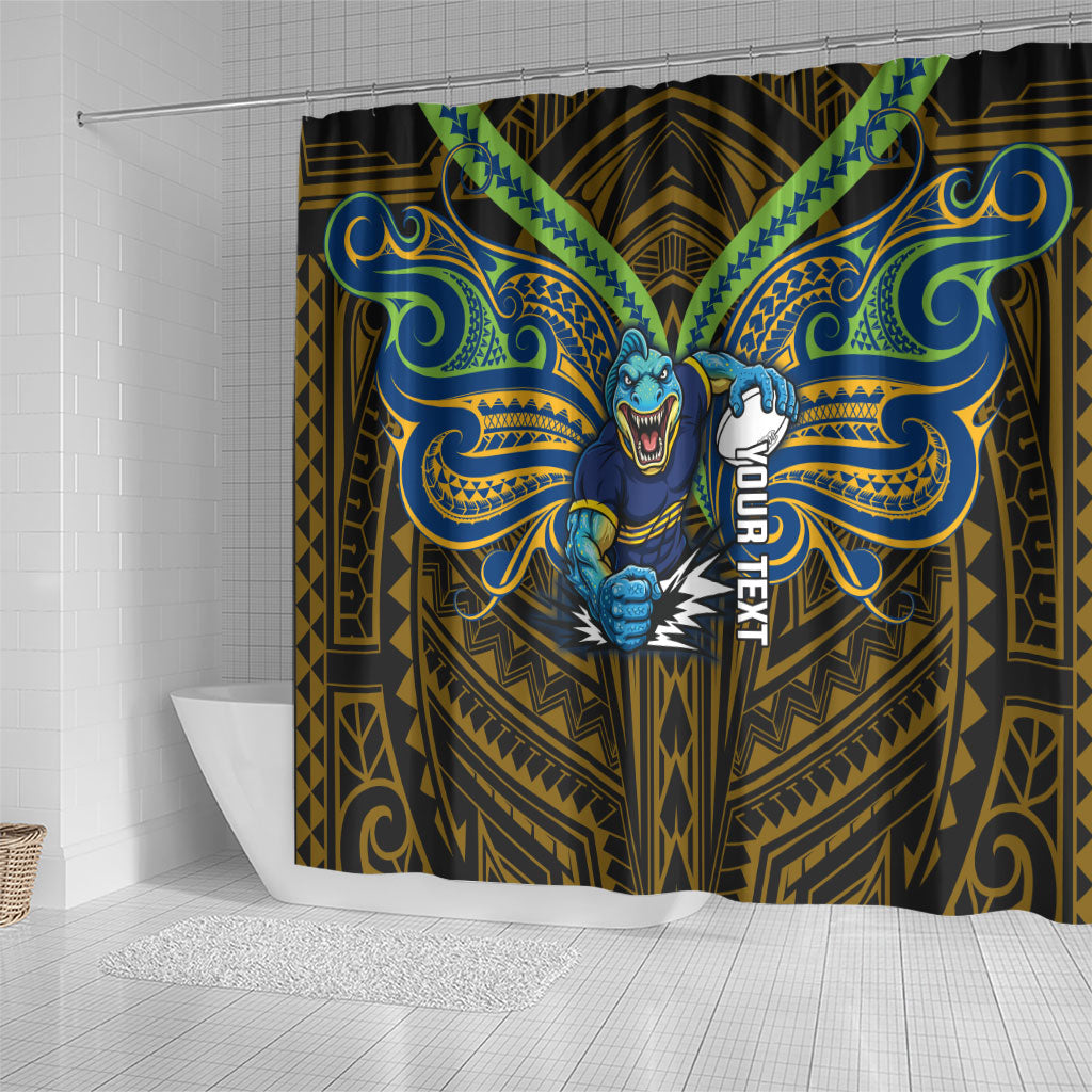 Custom Parramatta Eels Shower Curtain Eel Warrior Polynesia Islander Rugby Mascot