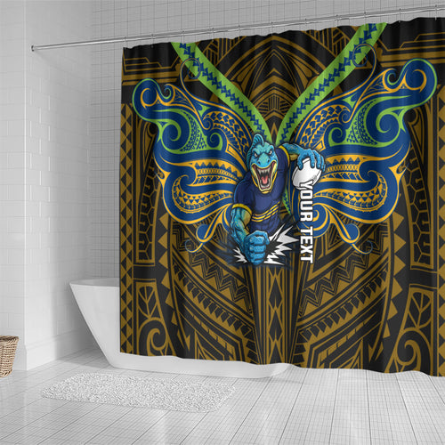 Custom Parramatta Eels Shower Curtain Eel Warrior Polynesia Islander Rugby Mascot