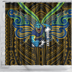 Custom Parramatta Eels Shower Curtain Eel Warrior Polynesia Islander Rugby Mascot