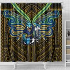 Custom Parramatta Eels Shower Curtain Eel Warrior Polynesia Islander Rugby Mascot