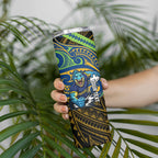 Custom Parramatta Eels Skinny Tumbler Eel Warrior Polynesia Islander Rugby Mascot