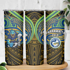 Custom Parramatta Eels Skinny Tumbler Eel Warrior Polynesia Islander Rugby Mascot