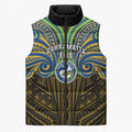 Custom Parramatta Eels Sleeveless Puffer Jacket Eel Warrior Polynesia Islander Rugby Mascot