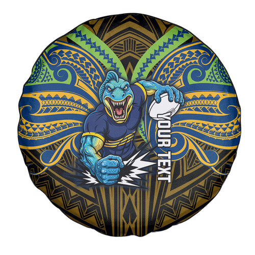 Custom Parramatta Eels Spare Tire Cover Eel Warrior Polynesia Islander Rugby Mascot