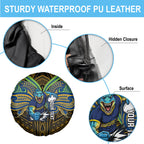 Custom Parramatta Eels Spare Tire Cover Eel Warrior Polynesia Islander Rugby Mascot