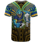 Custom Parramatta Eels T Shirt Eel Warrior Polynesia Islander Rugby Mascot