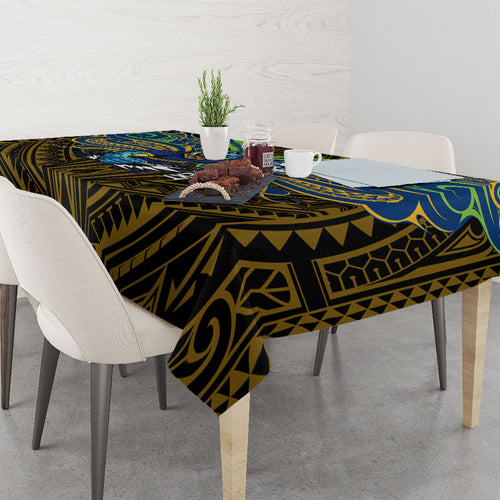 Custom Parramatta Eels Tablecloth Eel Warrior Polynesia Islander Rugby Mascot