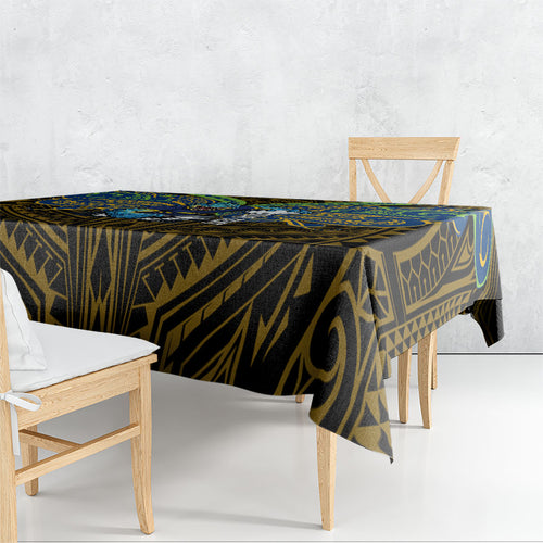 Custom Parramatta Eels Tablecloth Eel Warrior Polynesia Islander Rugby Mascot
