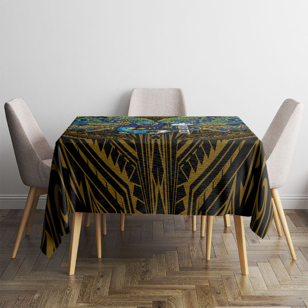 Custom Parramatta Eels Tablecloth Eel Warrior Polynesia Islander Rugby Mascot