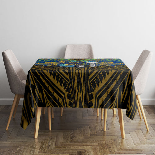 Custom Parramatta Eels Tablecloth Eel Warrior Polynesia Islander Rugby Mascot