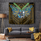 Custom Parramatta Eels Tapestry Eel Warrior Polynesia Islander Rugby Mascot