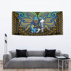 Custom Parramatta Eels Tapestry Eel Warrior Polynesia Islander Rugby Mascot