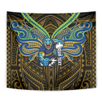Custom Parramatta Eels Tapestry Eel Warrior Polynesia Islander Rugby Mascot