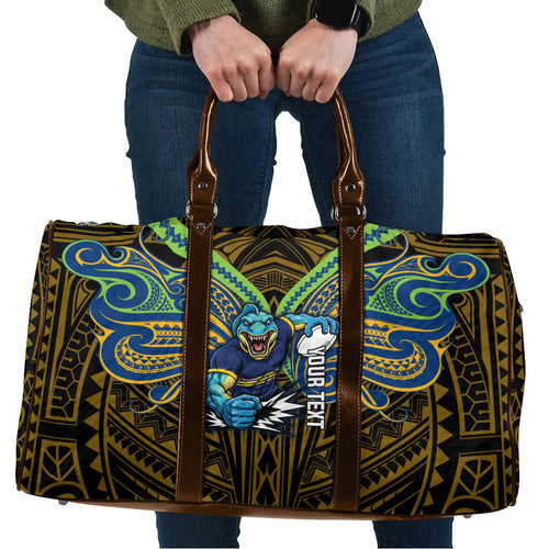 Custom Parramatta Eels Travel Bag Eel Warrior Polynesia Islander Rugby Mascot