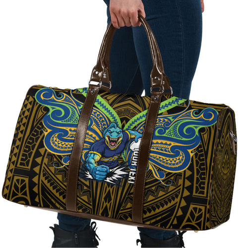 Custom Parramatta Eels Travel Bag Eel Warrior Polynesia Islander Rugby Mascot