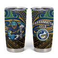 Custom Parramatta Eels Tumbler Cup Eel Warrior Polynesia Islander Rugby Mascot