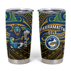 Custom Parramatta Eels Tumbler Cup Eel Warrior Polynesia Islander Rugby Mascot