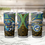 Custom Parramatta Eels Tumbler Cup Eel Warrior Polynesia Islander Rugby Mascot