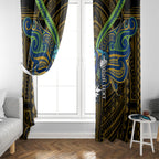 Custom Parramatta Eels Window Curtain Eel Warrior Polynesia Islander Rugby Mascot