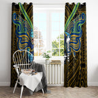 Custom Parramatta Eels Window Curtain Eel Warrior Polynesia Islander Rugby Mascot