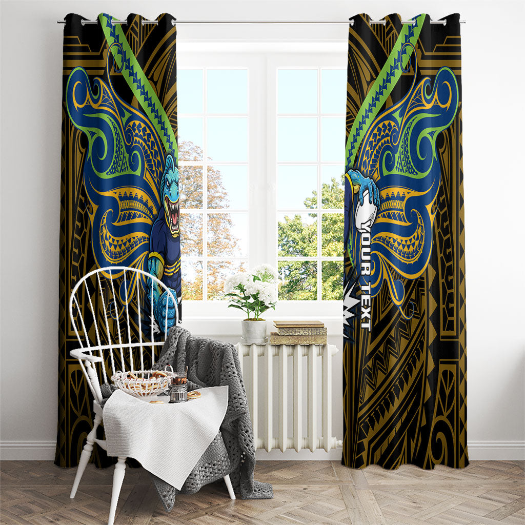 Custom Parramatta Eels Window Curtain Eel Warrior Polynesia Islander Rugby Mascot