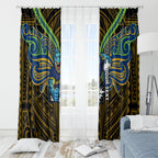Custom Parramatta Eels Window Curtain Eel Warrior Polynesia Islander Rugby Mascot