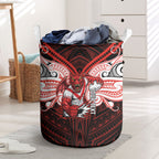 Custom St. George Illawarra Dragons Laundry Basket Dragon Warrior Polynesia Islander Rugby Mascot