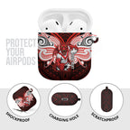 Custom St. George Illawarra Dragons AirPods Case Dragon Warrior Polynesia Islander Rugby Mascot