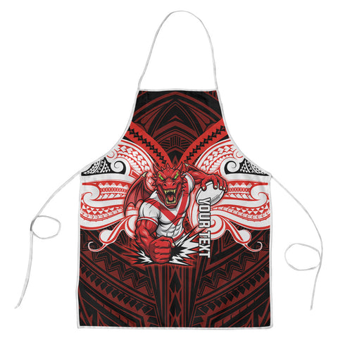 Custom St. George Illawarra Dragons Apron Dragon Warrior Polynesia Islander Rugby Mascot