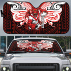 Custom St. George Illawarra Dragons Auto Sun Shade Dragon Warrior Polynesia Islander Rugby Mascot