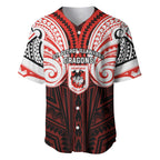 Custom St. George Illawarra Dragons Baseball Jersey Dragon Warrior Polynesia Islander Rugby Mascot